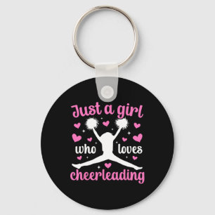 Just A Girl Who Loves Cheerleading Cheerleader Che Keychain