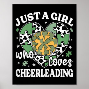 Just A Girl Who Loves Cheerleading Cow Print Cheer