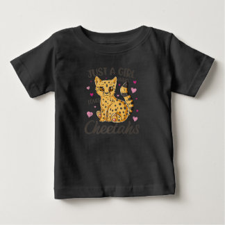 just a girl who loves cheetahs | cheetah gift baby T-Shirt