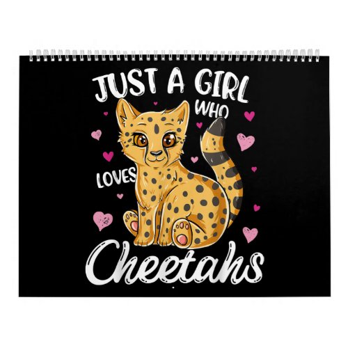 just a girl who loves cheetahs  cheetah gift calendar