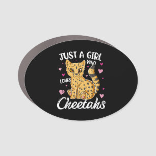 just a girl who loves cheetahs cheetah gift car magnet