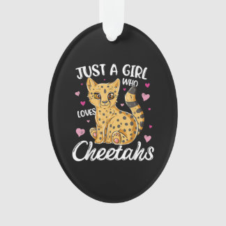 just a girl who loves cheetahs | cheetah gift ornament