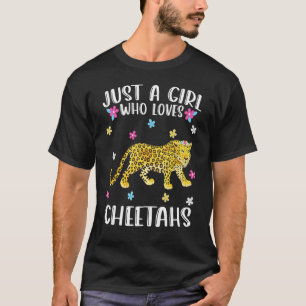 Just A Girl Who Loves Cheetahs Cute Cheetah T-Shirt