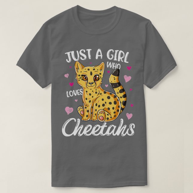 Just A Girl Who Loves Cheetahs Women Cheetah Lover T-Shirt (Design Front)
