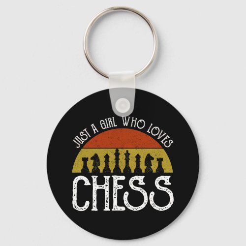 Just A Girl Who Loves Chess Keychain