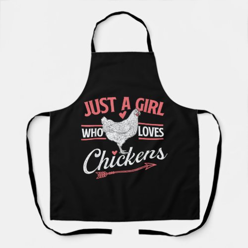 Just A Girl Who Loves Chickens _ Chicken Lover Pou Apron