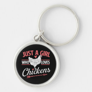 Just A Girl Who Loves Chickens - Chicken Lover Pou Keychain