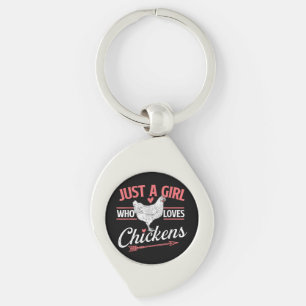 Just A Girl Who Loves Chickens - Chicken Lover Pou Keychain