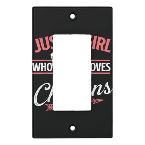 Just A Girl Who Loves Chickens _ Chicken Lover Pou Light Switch Cover