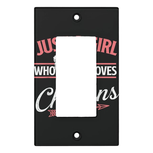 Just A Girl Who Loves Chickens - Chicken Lover Pou Light Switch Cover (Front)