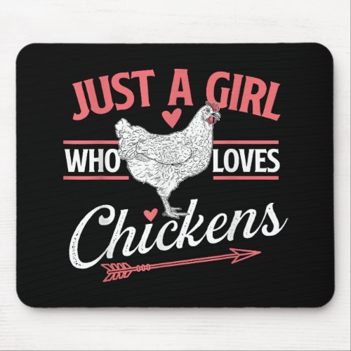 Just A Girl Who Loves Chickens _ Chicken Lover Pou Mouse Pad