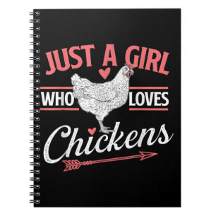 Just A Girl Who Loves Chickens - Chicken Lover Pou Notebook