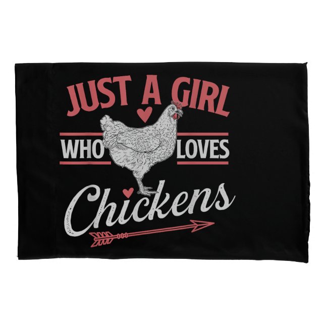 Just A Girl Who Loves Chickens - Chicken Lover Pou Pillow Case (Front)