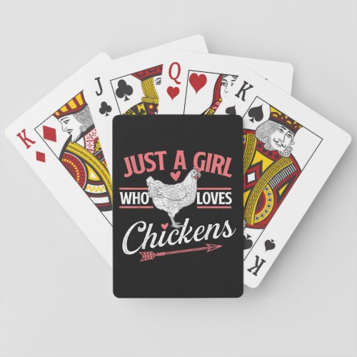 Just A Girl Who Loves Chickens _ Chicken Lover Pou Playing Cards