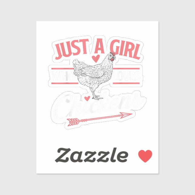 Just A Girl Who Loves Chickens - Chicken Lover Pou Sticker (Sheet)