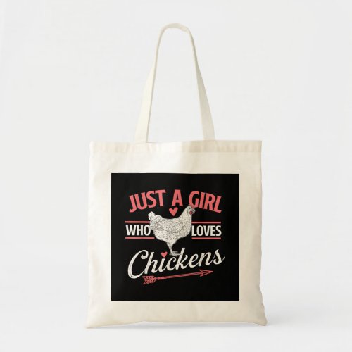 Just A Girl Who Loves Chickens _ Chicken Lover Pou Tote Bag