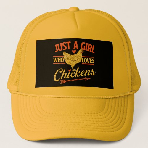 Just A Girl Who Loves Chickens _ Chicken Lover Pou Trucker Hat
