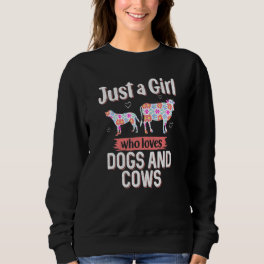 Just A Girl Who Loves Chickens Cow Women Farmer Sweatshirt