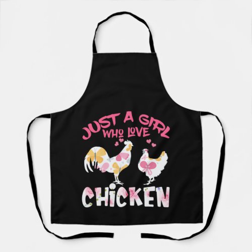 Just a Girl Who Loves Chickens Cute Chicken Apron