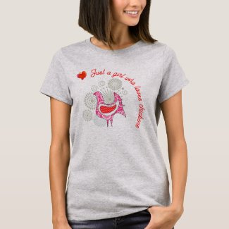 Just a Girl who Loves Chickens Cute Pink Girly