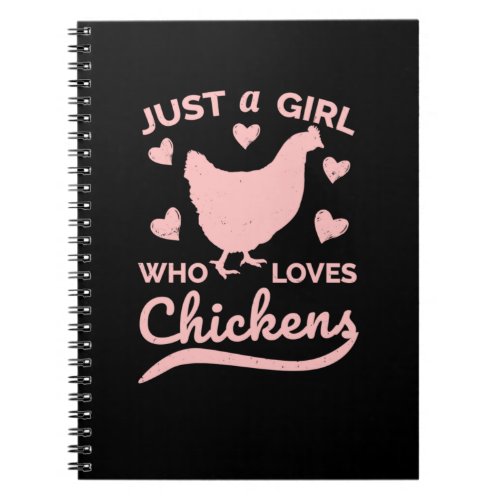 Just A Girl Who Loves Chickens Perfect design for Notebook