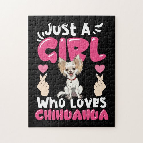Just a Girl Who Loves Chihuahua Jigsaw Puzzle