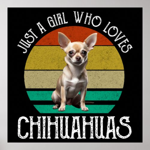 Just A Girl Who Loves Chihuahuas Poster