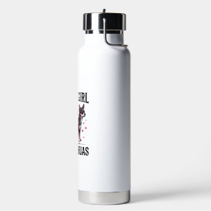 Just A Girl Who Loves Chihuahuas Vintage Dog Desig Water Bottle