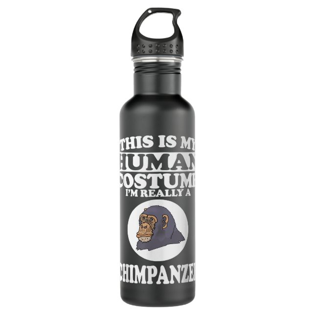 Just A Girl Who Loves Chimpanzees Stainless Steel Water Bottle (Front)