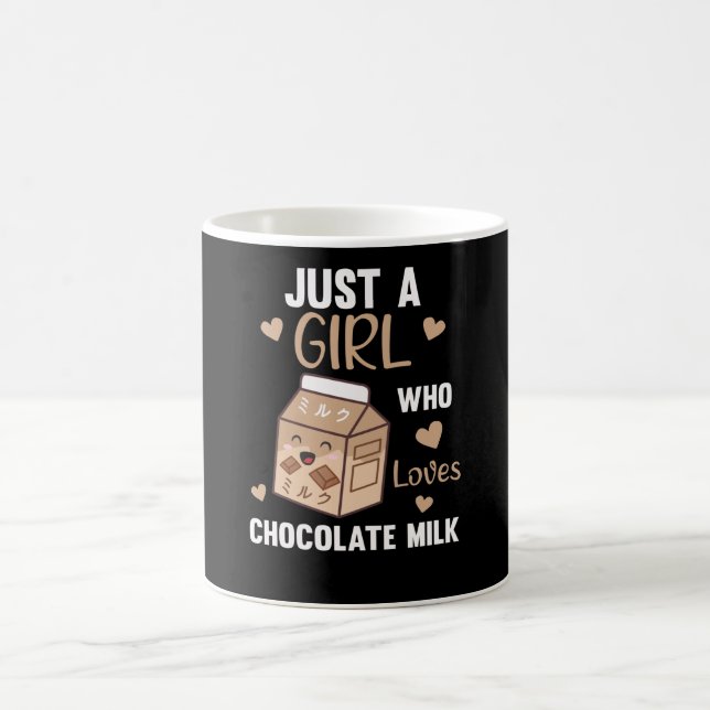 Just A Girl who loves Chocolate Milk Kawaii Coffee Mug (Center)