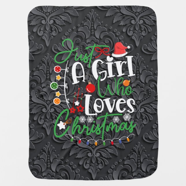 Just A Girl Who Loves Christmas-64714 Baby Blanket (Front)