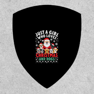 Just A Girl Who Loves Christmas And Dogs Holiday X Patch
