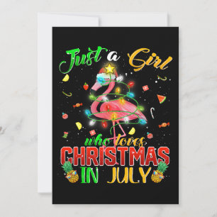 Just A Girl Who Loves Christmas In July Cute Flami Invitation