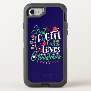 Just A Girl Who Loves Christmas OtterBox Defender iPhone SE/8/7 Case
