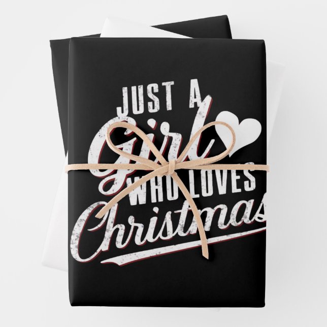 Just A girl Who Loves Christmas  Wrapping Paper Sheets (In situ)