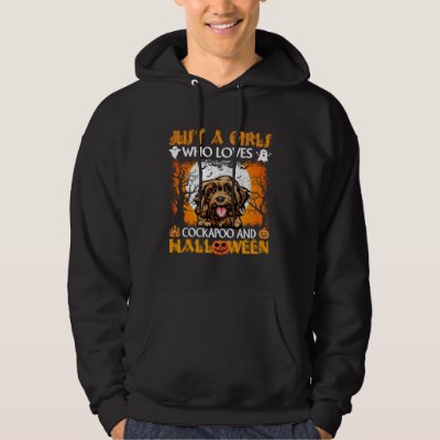 Just A Girl Who Loves Cockapoo And Halloween Hoodie