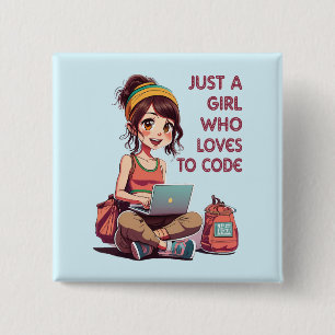 Just a Girl who Loves Coding Button