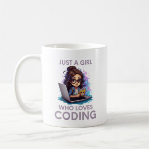 Just A Girl Who Loves Coding Geek Coding Women Coffee Mug