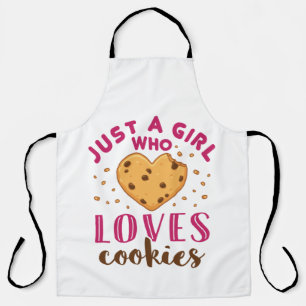 Just a Girl Who Loves Cookies Cookie Lover Apron