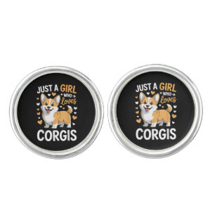 Just A Girl Who Loves Corgis Cufflinks