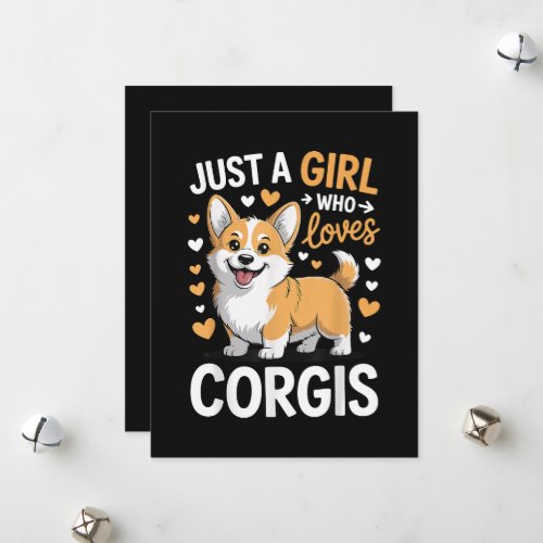 Just A Girl Who Loves Corgis Holiday Card