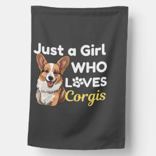 Just a Girl Who Loves Corgis House Flag