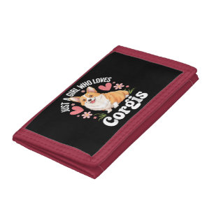 Just a girl who loves Corgis Tri-fold Wallet