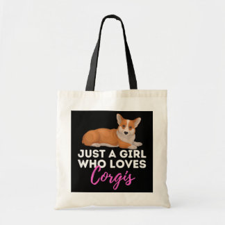 Just A Girl Who Loves Corgis Welsh Corgi Owner Tote Bag