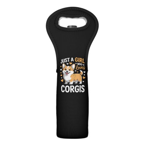 Just A Girl Who Loves Corgis Wine Bag