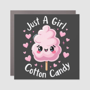 Just a Girl Who Loves Cotton Candy Car Magnet