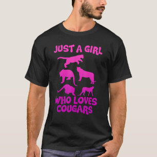 Just A Girl Who Loves Cougar Animal Cougar T-Shirt