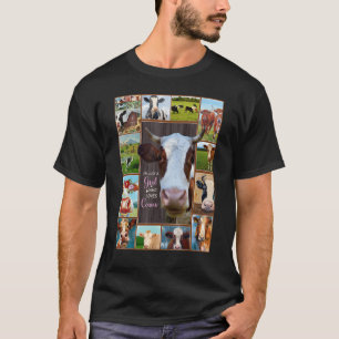 Just A Girl Who Loves Cow Cute Cow Costume Milk Fa T-Shirt