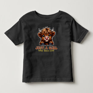 Just A Girl Who Loves Cow Highland Lover Gift Toddler T-shirt