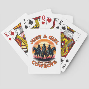 Just a girl who loves cowboys poker cards